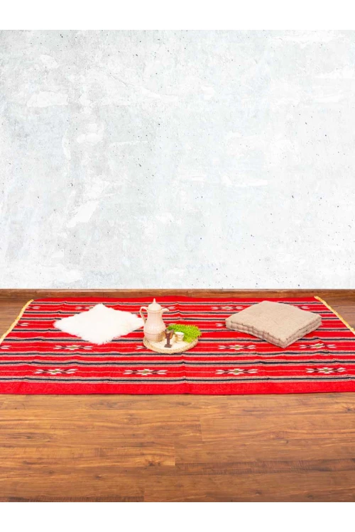 سجاد رحلات مخطط مزين بطبعات