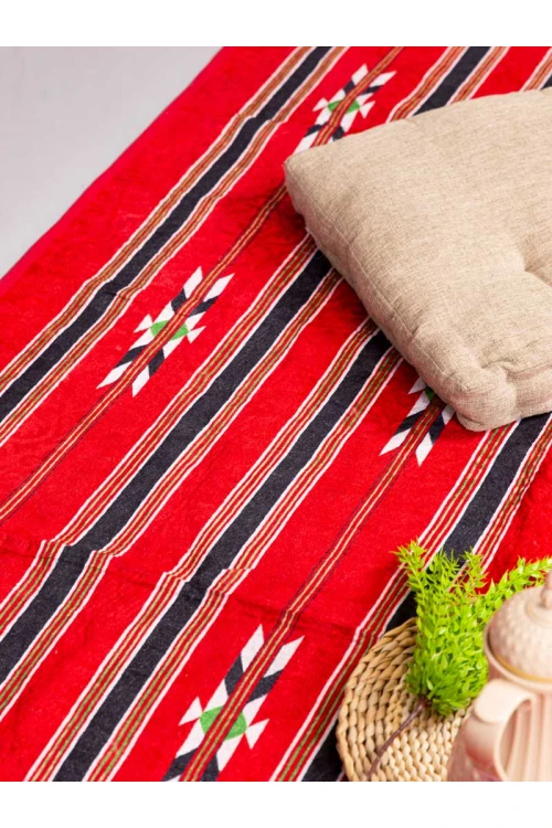 سجاد رحلات مخطط مزين بطبعات