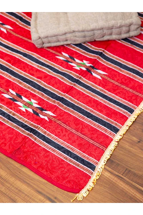 سجاد رحلات مخطط مزين بطبعات