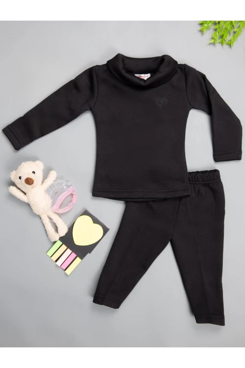 بيجاما شتوية مبطنة برقبة عالية