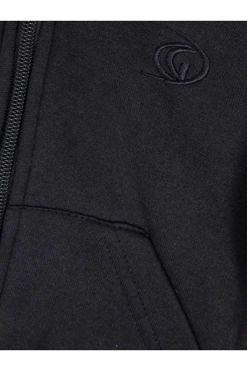 جاكيت سادة بسحاب إغلاق مع قبعة