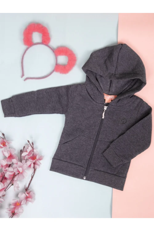 جاكيت بقبعة مع سحاب إغلاق