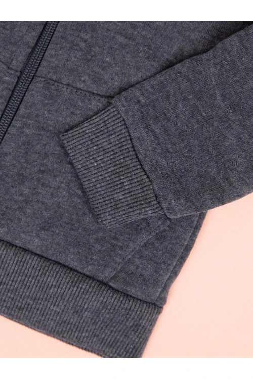 جاكيت بقبعة مع سحاب إغلاق