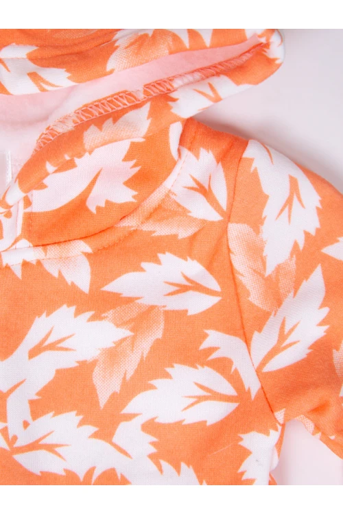 جاكيت شتوي بقبعة مزين بطبعات شجر