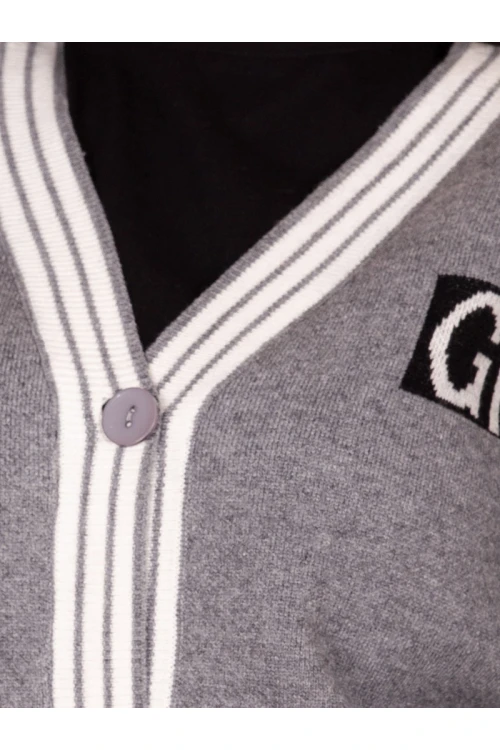 جاكيت شتوي مزين بتفاصيل دب و أزرار إغلاق