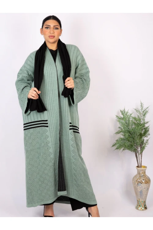 فرو شتوي مضلع مع شال