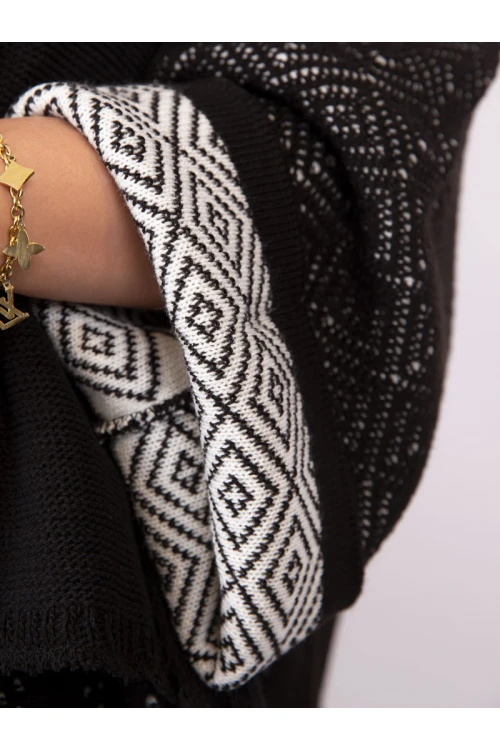 فرو شتوي مضلع مع شال