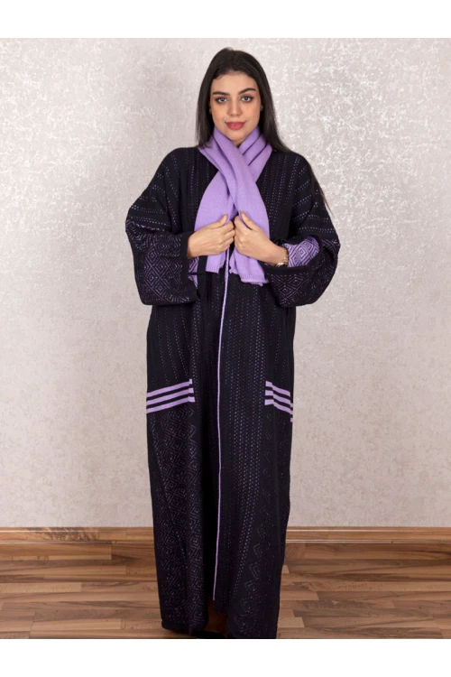 فرو شتوي مضلع مع شال