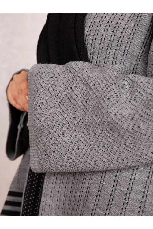 فرو شتوي مضلع مع شال