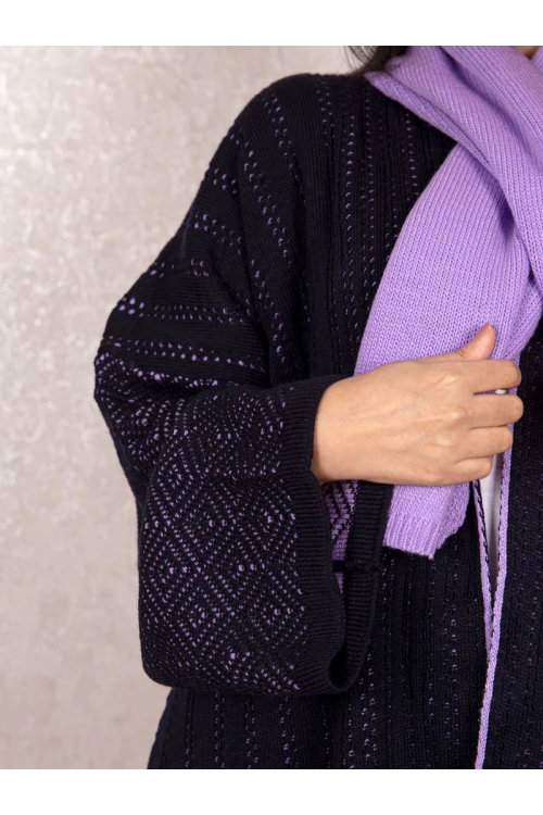 فرو شتوي مضلع مع شال