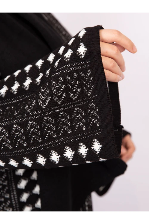 عباية شتوي بأكمام طويلة مع شال