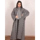 عباية شتوي بأكمام طويلة مع شال