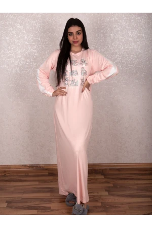 قميص طويل مزين بطبعات