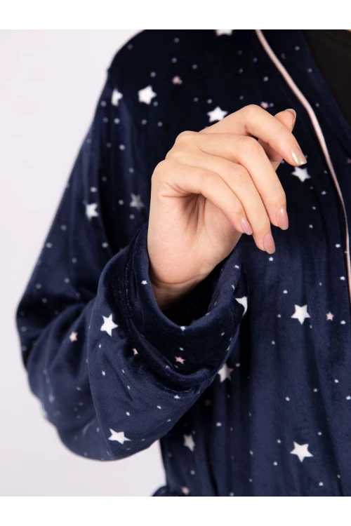روب شتوي مخمل بطبعات نجوم