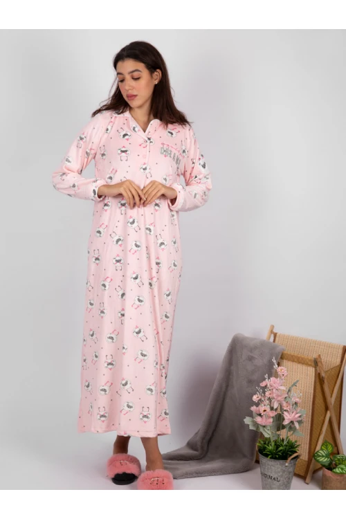 قميص شتوي مخمل بطبعات خروف