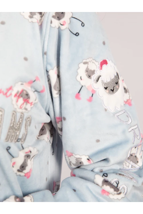 قميص شتوي مخمل بطبعات خروف