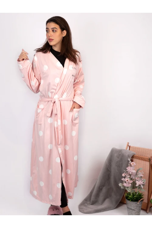 روب مخمل بطبعات منقطة