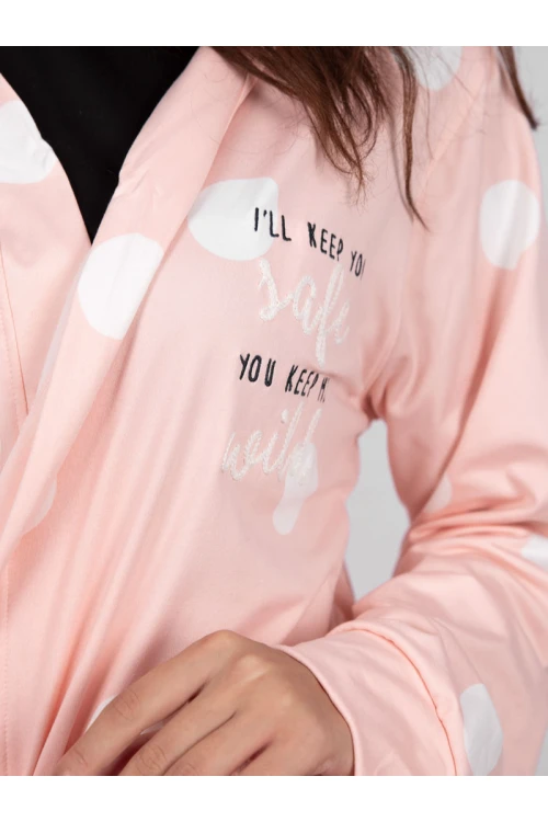 روب مخمل بطبعات منقطة