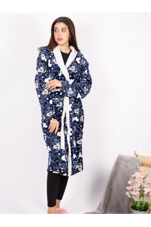 روب مخمل متوسطة الطول بطبعات ميكي ماوس