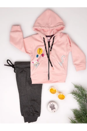 طقم مواليد جاكيت بسحاب إغلاق مع بطلون