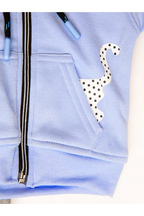 طقم مواليد جاكيت بسحاب إغلاق مع بطلون