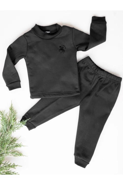 طقم بيجاما مواليد شتوية سادة