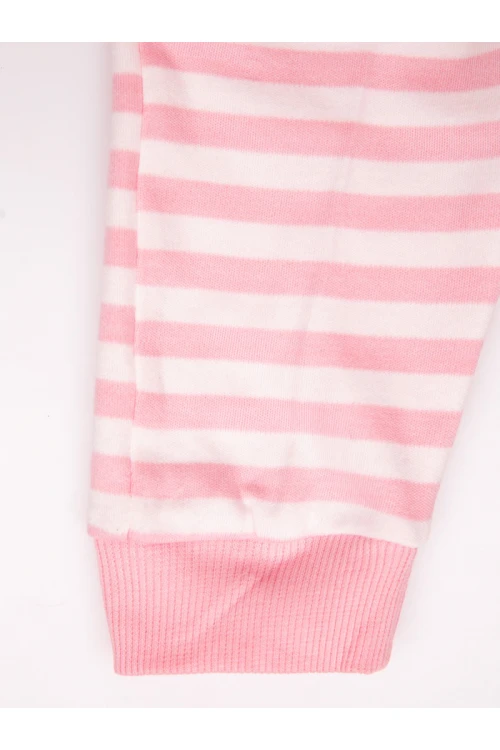 بيجامة مواليد بنطلون مخططة مع تيشيرت بأكمام طويلة