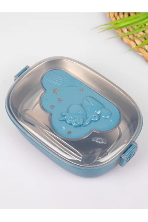 حافظة طعام بغطاء شفاف و ملعقة