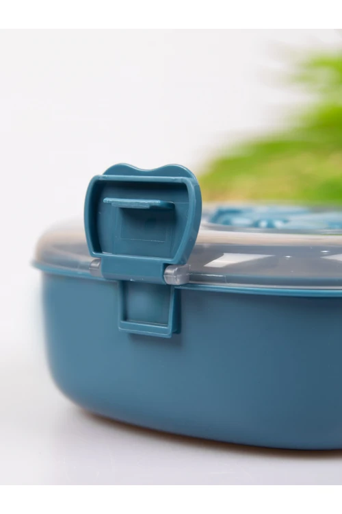 حافظة طعام بغطاء شفاف و ملعقة