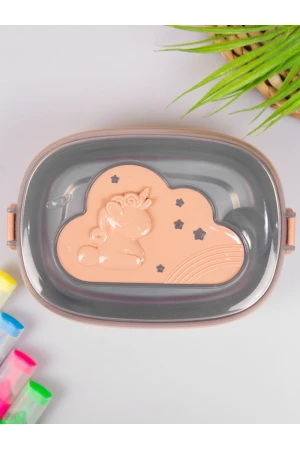 حافظة طعام بغطاء شفاف و ملعقة