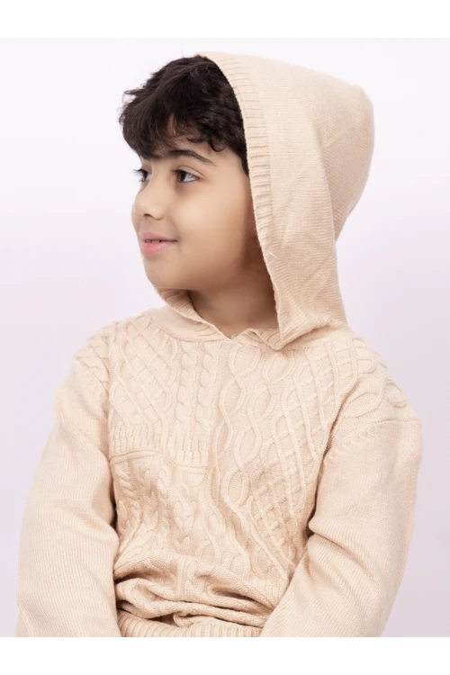 طقم بلوفر مضلع مع قبعة و بنطلون