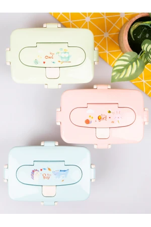 حافظة طعام مع ملعقة و غطاء محكم الإغلاق