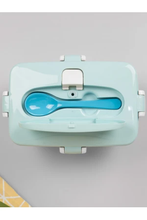 حافظة طعام مع ملعقة و غطاء محكم الإغلاق