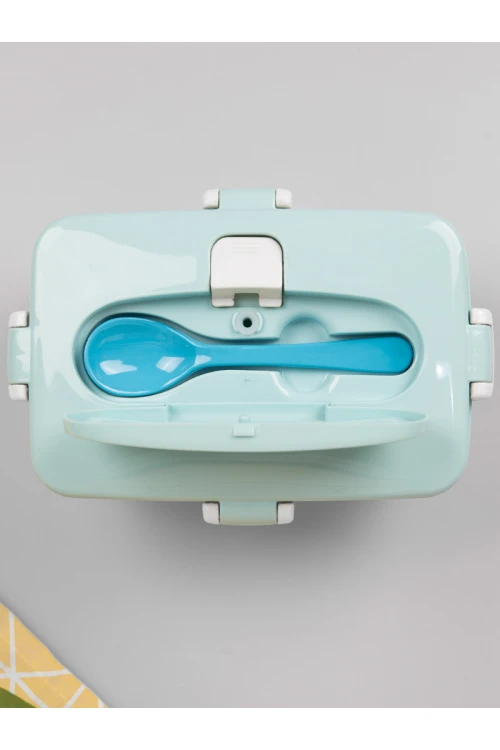 حافظة طعام مع ملعقة و غطاء محكم الإغلاق