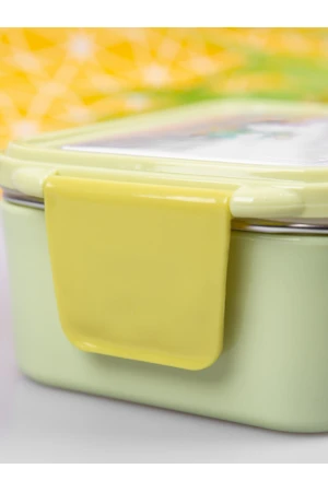 حافظة طعام بغطاء شفاف و ملعقة