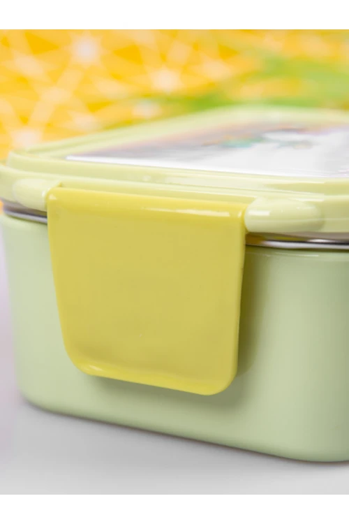 حافظة طعام بغطاء شفاف و ملعقة