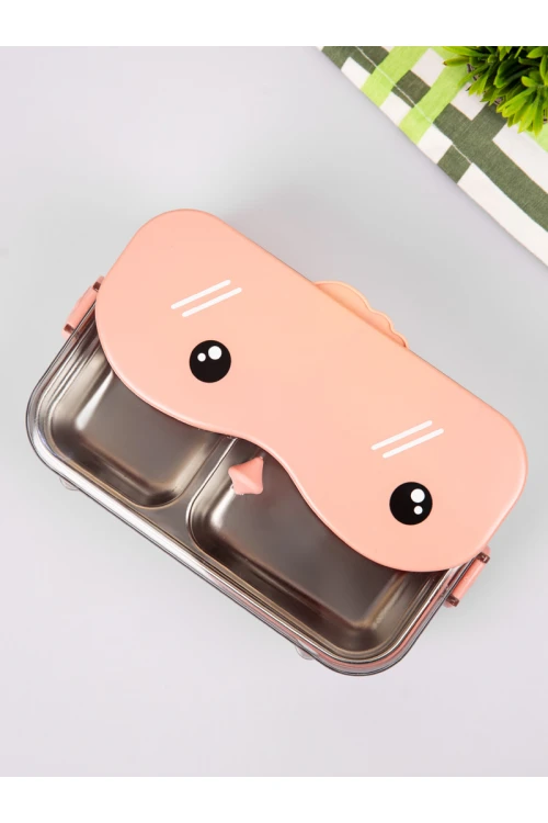 طقم حافظة طعام مع غطاء مزين بطبعات