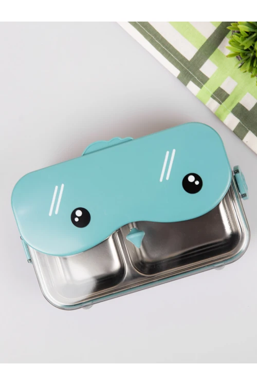 طقم حافظة طعام مع غطاء مزين بطبعات