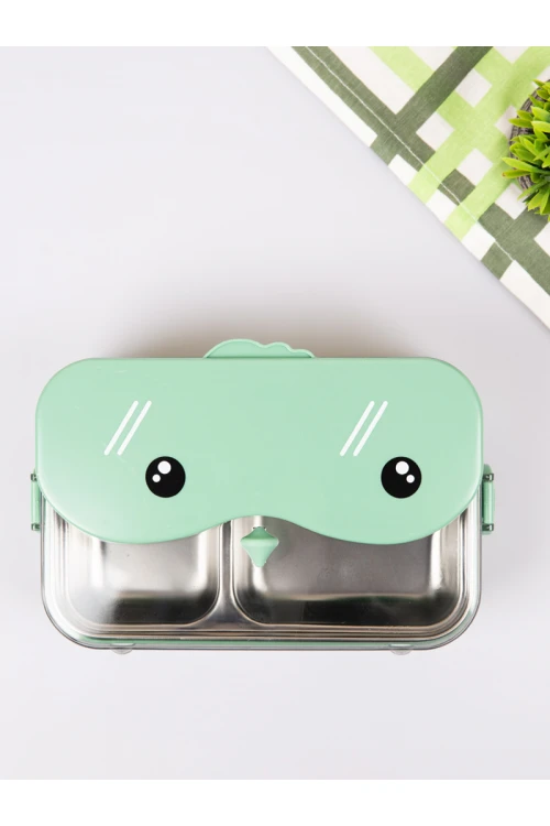 طقم حافظة طعام مع غطاء مزين بطبعات