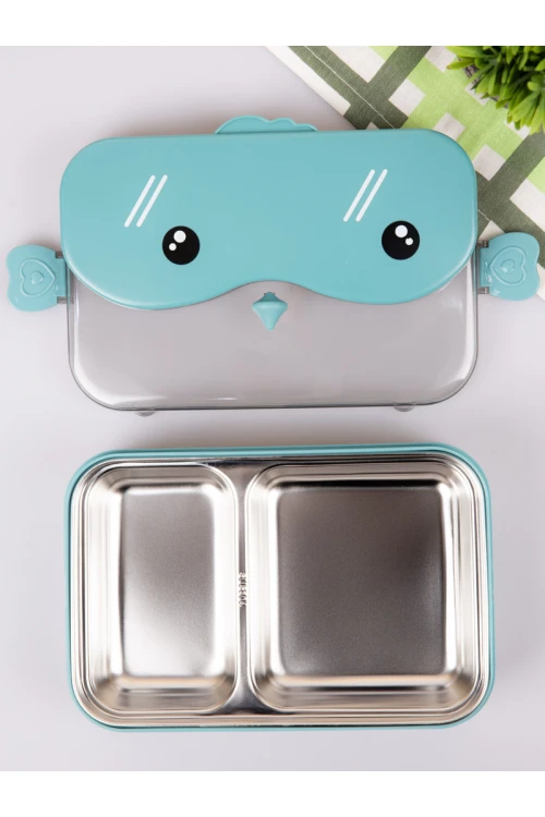 طقم حافظة طعام مع غطاء مزين بطبعات