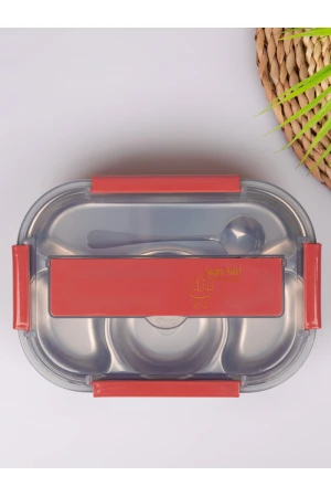 حافظة طعام بغطاء محكم مع أدوات طعام
