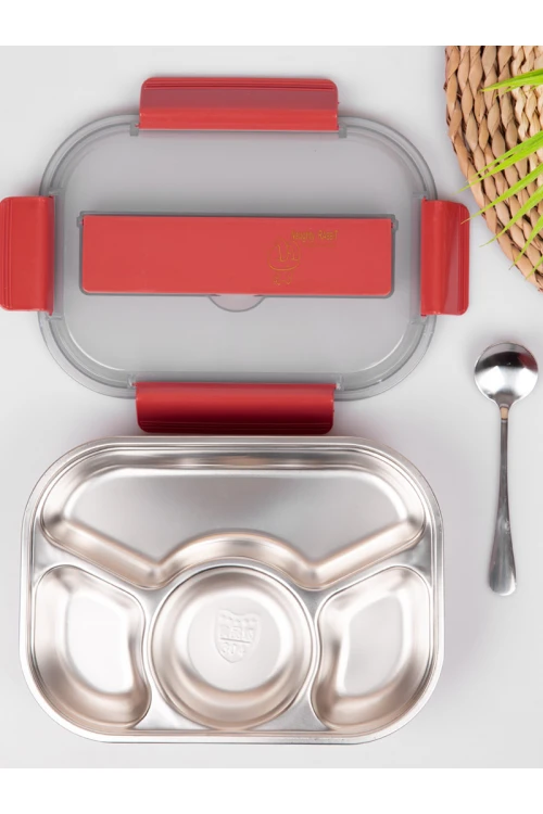 حافظة طعام بغطاء محكم مع أدوات طعام