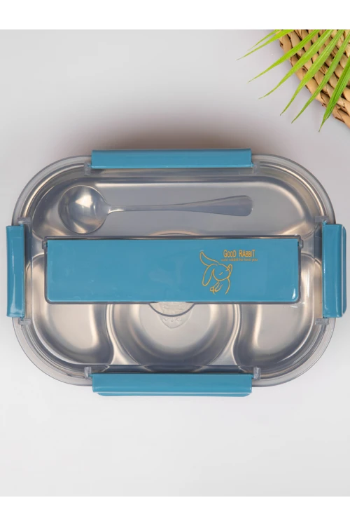 حافظة طعام بغطاء محكم مع أدوات طعام