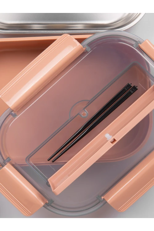 حافظة طعام بغطاء محكم مع أدوات طعام