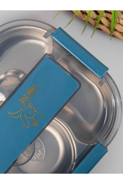 حافظة طعام بغطاء محكم مع أدوات طعام