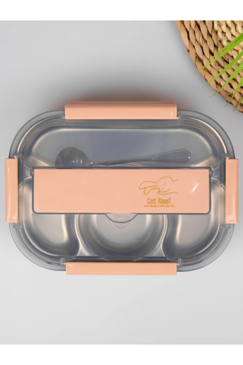 حافظة طعام بغطاء محكم مع أدوات طعام