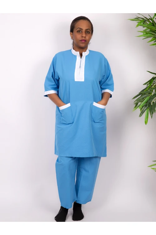 زي عاملات مع جيوب - 3قطع