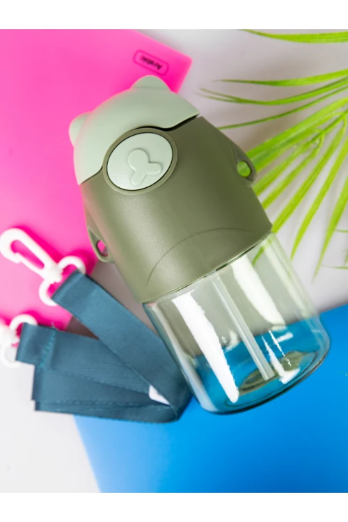 قارورة مياه وفوهة ومشبك إغلاق مع حزام قابل للفصل