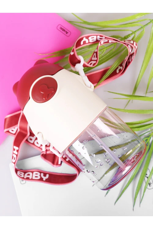 قارورة مياه وفوهة ومشبك إغلاق مع حزام قابل للفصل