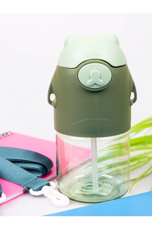 قارورة مياه وفوهة ومشبك إغلاق مع حزام قابل للفصل